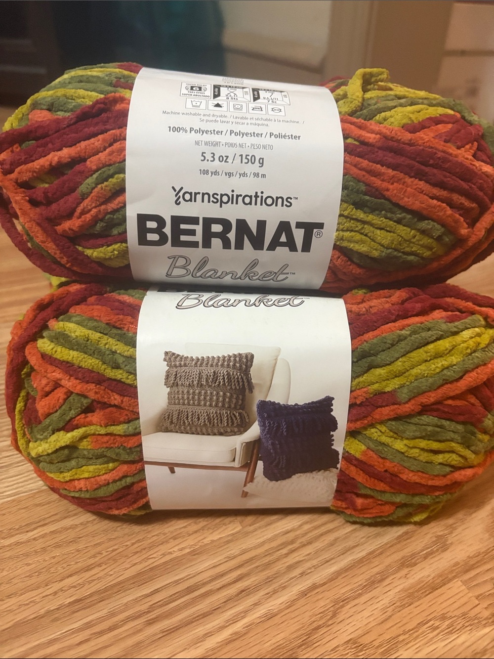 Bernat Blanket Yarn -Harvest -3 Skeins